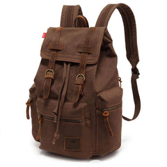 Men's Retro Canvas Drawstring Backpack