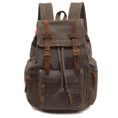 Men's Retro Canvas Drawstring Backpack