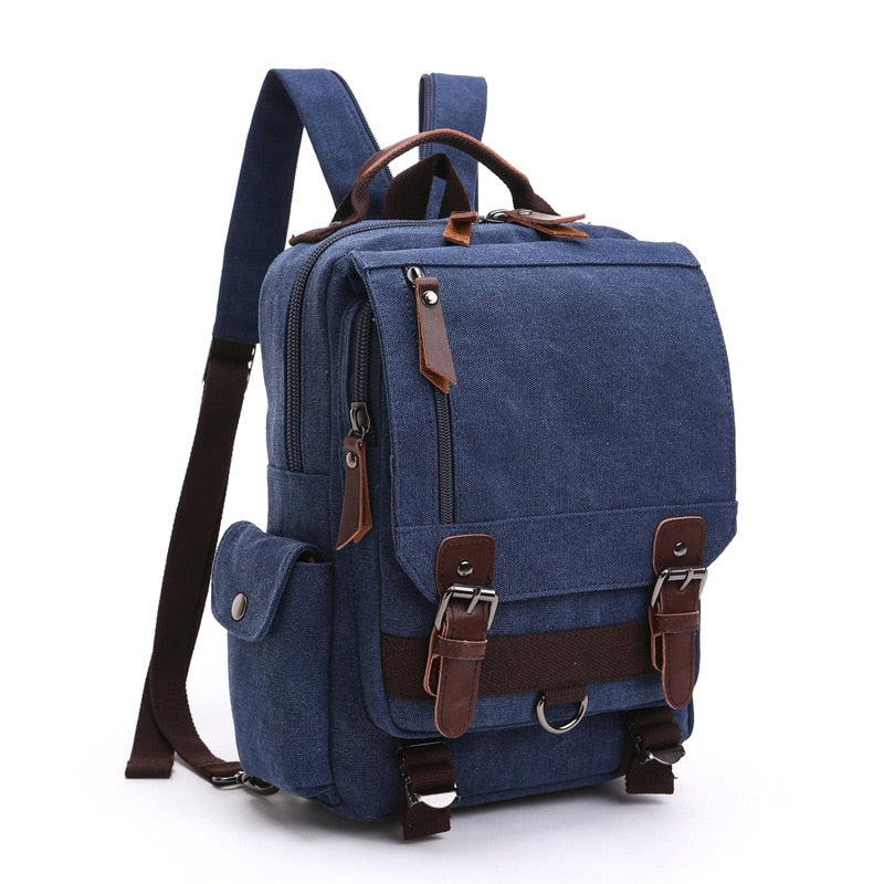 Men's Retro Style Canvas Backpack