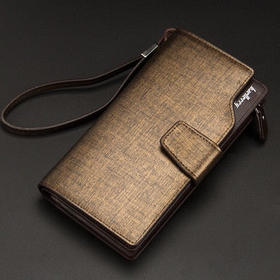 Men's Leather Zipper Wallet