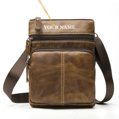Men's Genuine Leather Crossbody Bag