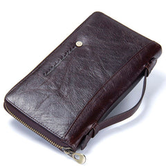 Men's Genuine Leather Wallet with Phone Pocket