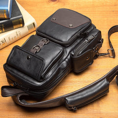 Men's Urban Style Eco-Leather Crossbody Bag