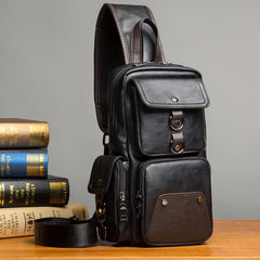 Men's Urban Style Eco-Leather Crossbody Bag