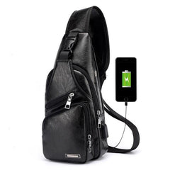 Men's Leather Shoulder Smart Bag