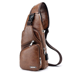 Men's Leather Shoulder Smart Bag