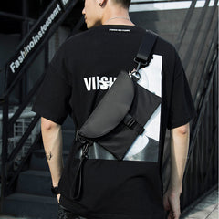 Men's Waterproof Black Nylon Messenger Bag
