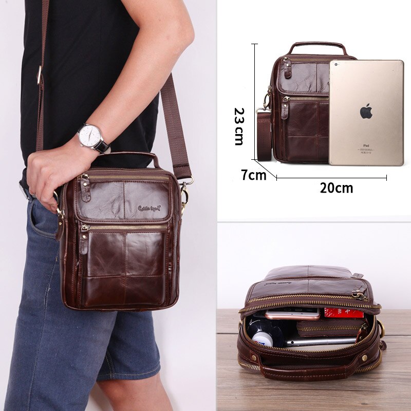 Men's Compact Leather Handbag
