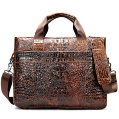 Men's Crocodile Skin Patterned Bag