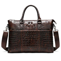 Men's Crocodile Skin Patterned Bag