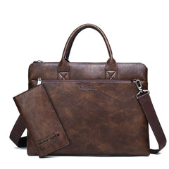 Men's Office Leather Shoulder Bag
