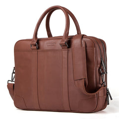 Men's Genuine Leather Shoulder Briefcase