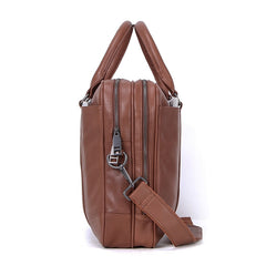 Men's Genuine Leather Shoulder Briefcase
