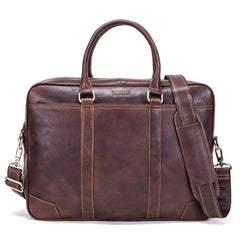 Men's Genuine Leather Shoulder Briefcase