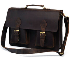 Vintage Genuine Leather Men's Briefcase