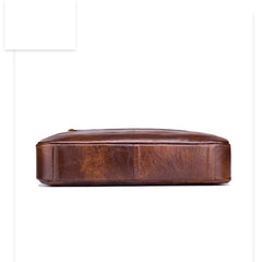 Men's Solid Genuine Leather Briefcase