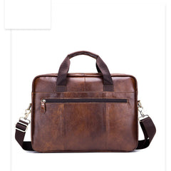 Men's Solid Genuine Leather Briefcase