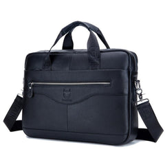 Men's Solid Genuine Leather Briefcase