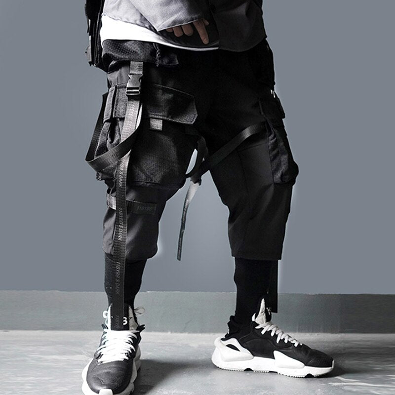 Harajuku Men's Joggers with Multiple Pockets