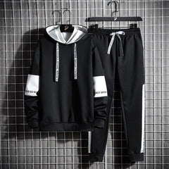 Men's Hooded Long Sleeved Tracksuit, 2 Pcs