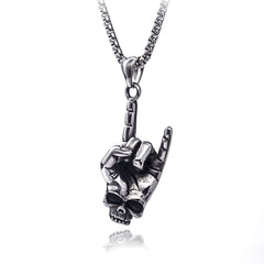 Men's Skeleton Hand Necklace
