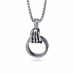 Men's Skeleton Hand Necklace