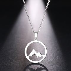 Men's Snowy Mountain Necklace
