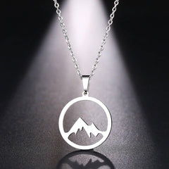 Men's Snowy Mountain Necklace