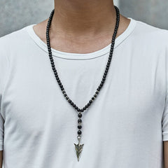 Men's Beaded Arrow Necklace