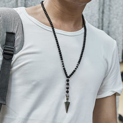 Men's Beaded Arrow Necklace