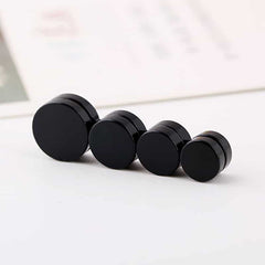 Magnet Black Clip Earrings for Men