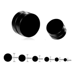 Magnet Black Clip Earrings for Men