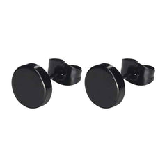 Men's Round Stainless Steel Earrings