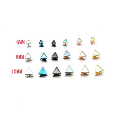Men's Triangle Shaped Stud Earrings