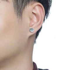 Retro Stainless Steel Stud Earrings for Men