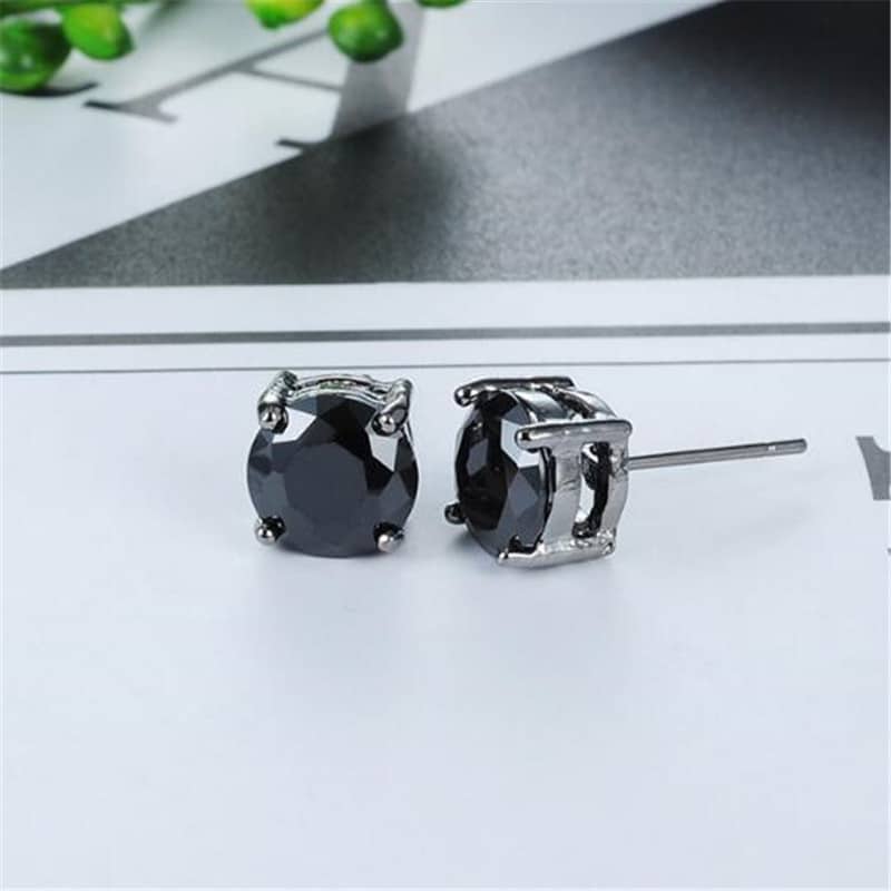 Men's Fashion Crystal Stud Earrings