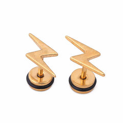 Men's Classic Lightning Shaped Stud Earrings