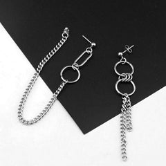 Men's Chain Drop Earrings