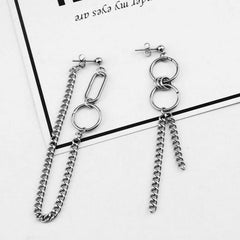 Men's Chain Drop Earrings