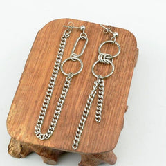 Men's Chain Drop Earrings