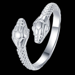 Men's Double Snake Resizable Ring