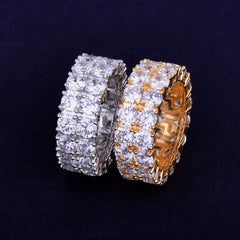 Men's Fashion Crystal Decorated Copper Ring