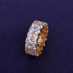 Men's Fashion Crystal Decorated Copper Ring