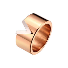 Men's Minimalistic V-Shaped Stainless Steel Rings