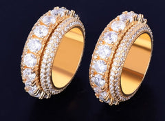 Men's Crystal Gold Plated Ring