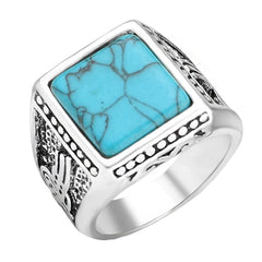 Men's Resin Silver Ring