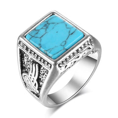 Men's Resin Silver Ring