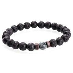 Men's Natural Moonstone Beaded Bracelet