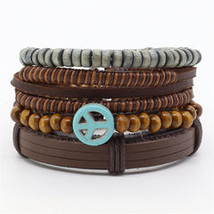 Cute Handmade Multilayered Leather Charm Bracelet