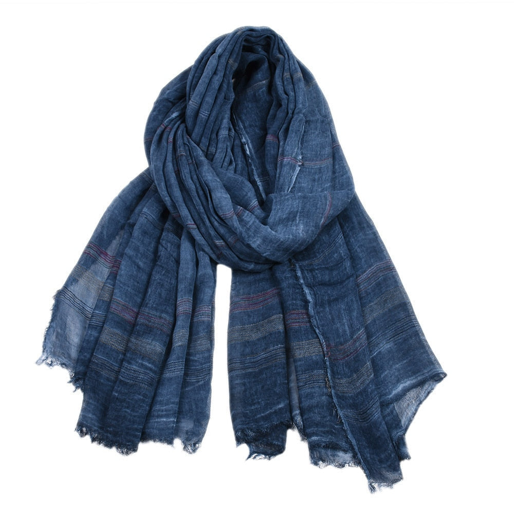 Men's Cotton and Linen Scarf
